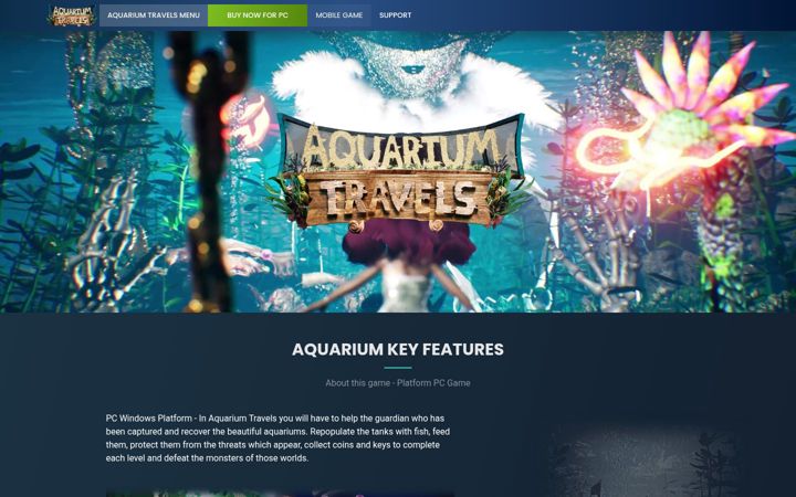Screenshot of aquariumtravelsgame.com