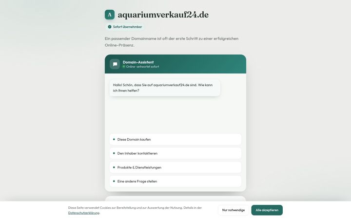 Screenshot of aquariumverkauf24.de