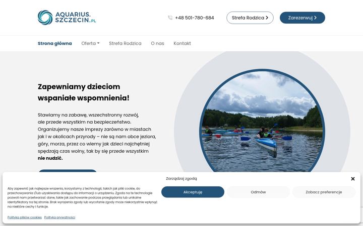 Ekrano kopija aquarius.szczecin.pl