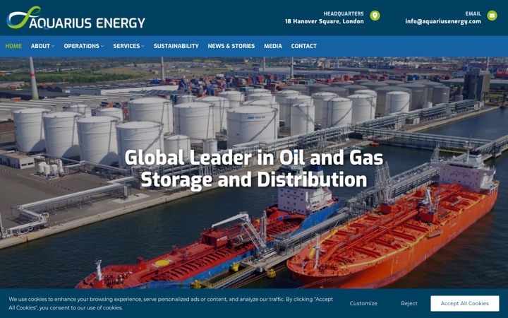 Screenshot of aquariusenergy.com