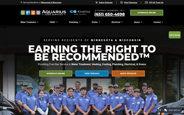 Screenshot of aquariushomeservices.com