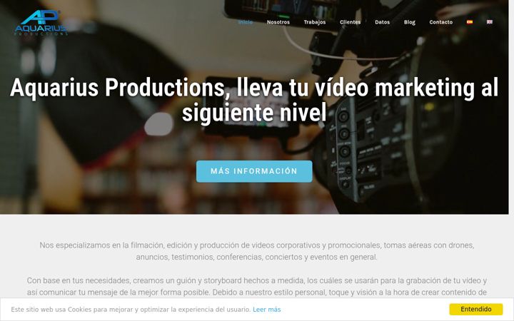 Screenshot ta' aquariusproductions.eu