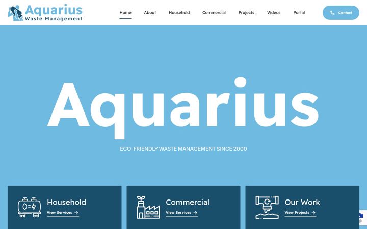 Screenshot of aquariuswaste.co.uk