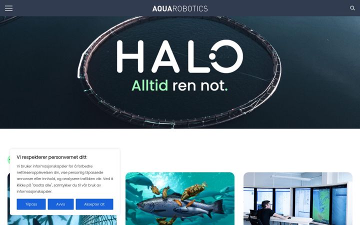 Screenshot of aquarobotics.no
