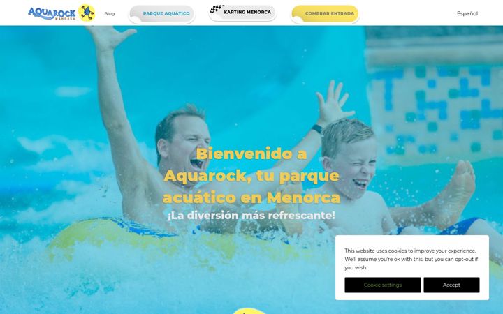 Screenshot ta' aquarock-menorca.com