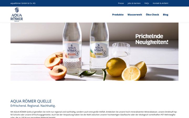 Screenshot of aquaroemerquelle.de