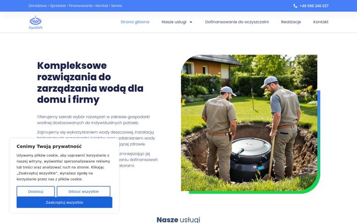 Screenshot of aquasafe.pl