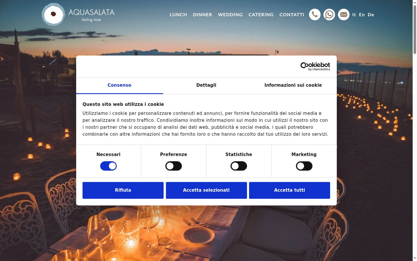 Capture d'écran de la bannière de consentement affichée avant toute interaction