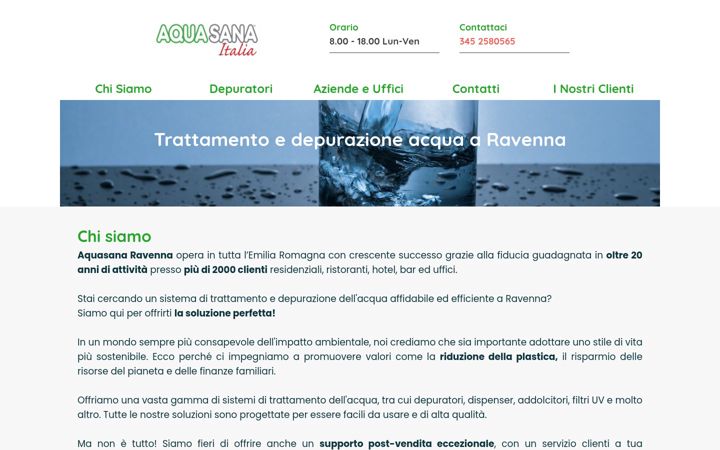 Screenshot of aquasanaitalia.it