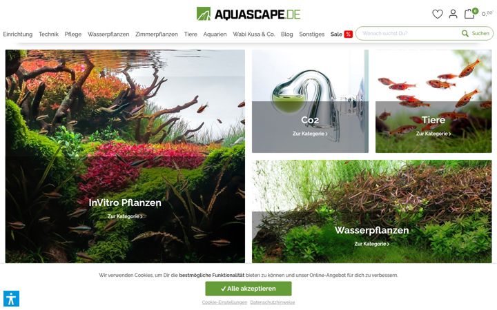 Screenshot ta' aquascape.de