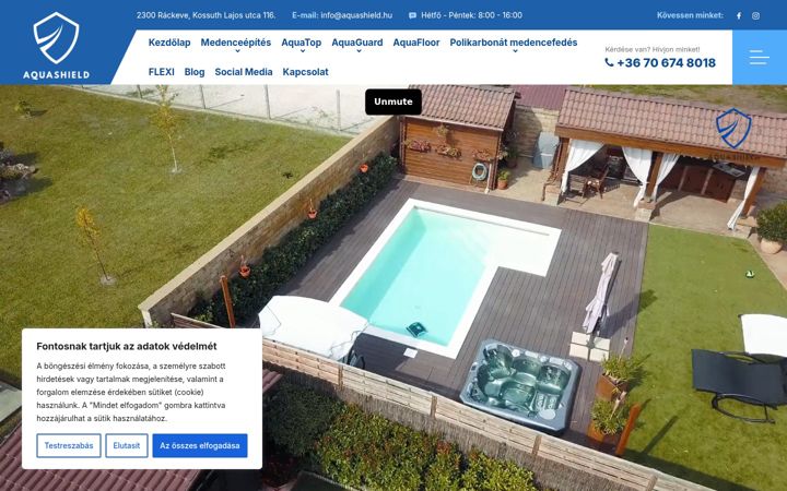 Screenshot of aquashield.hu
