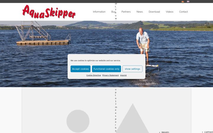 Snimka zaslona za aquaskipper.de