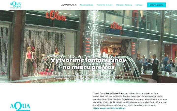 Screenshot of aquaslovakia.sk