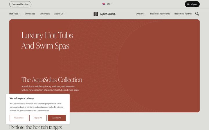 Screenshot of aquasolus.com