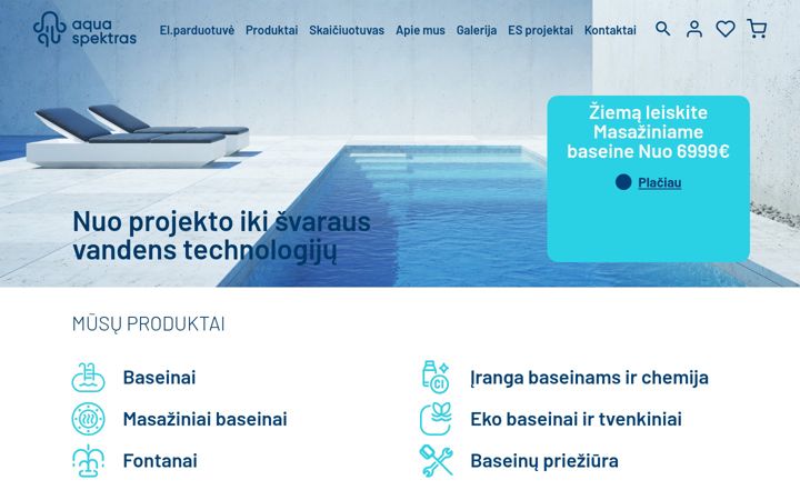 Snímek obrazovky aquaspektras.lt