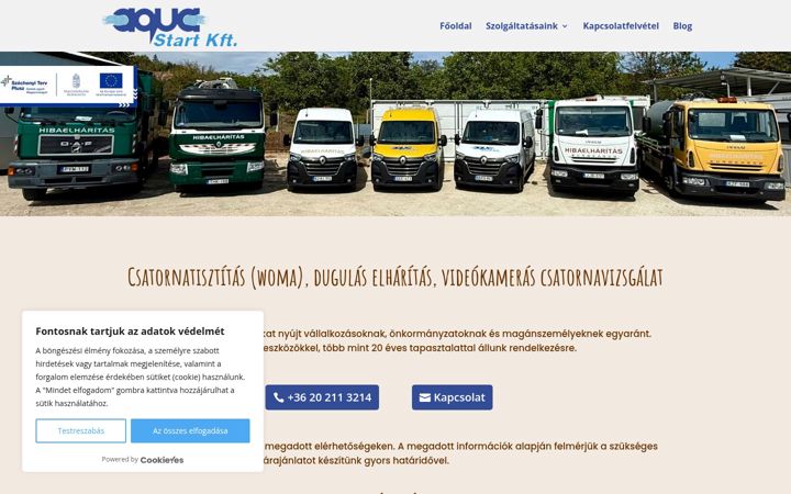 Screenshot ta' aquastart.hu