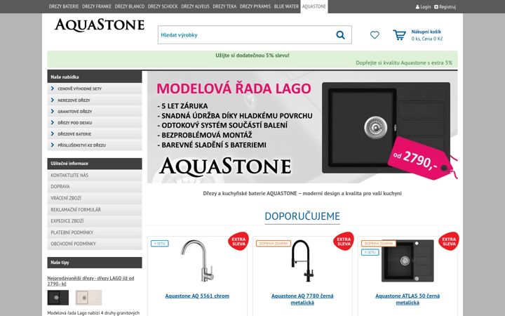Screenshot of aquastone.cz