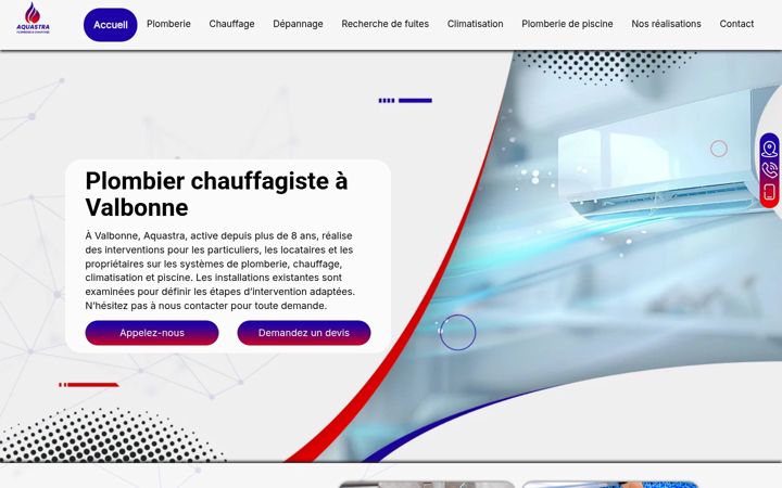 Screenshot ta' aquastra.fr