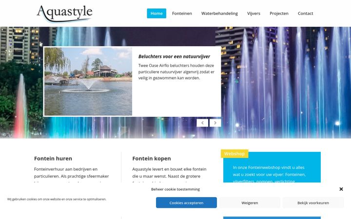 Screenshot von aquastyle.nl