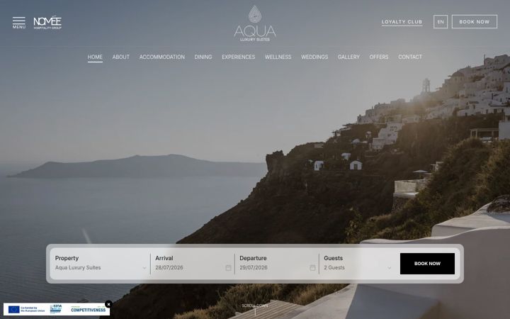 Screenshot of aquasuites.gr