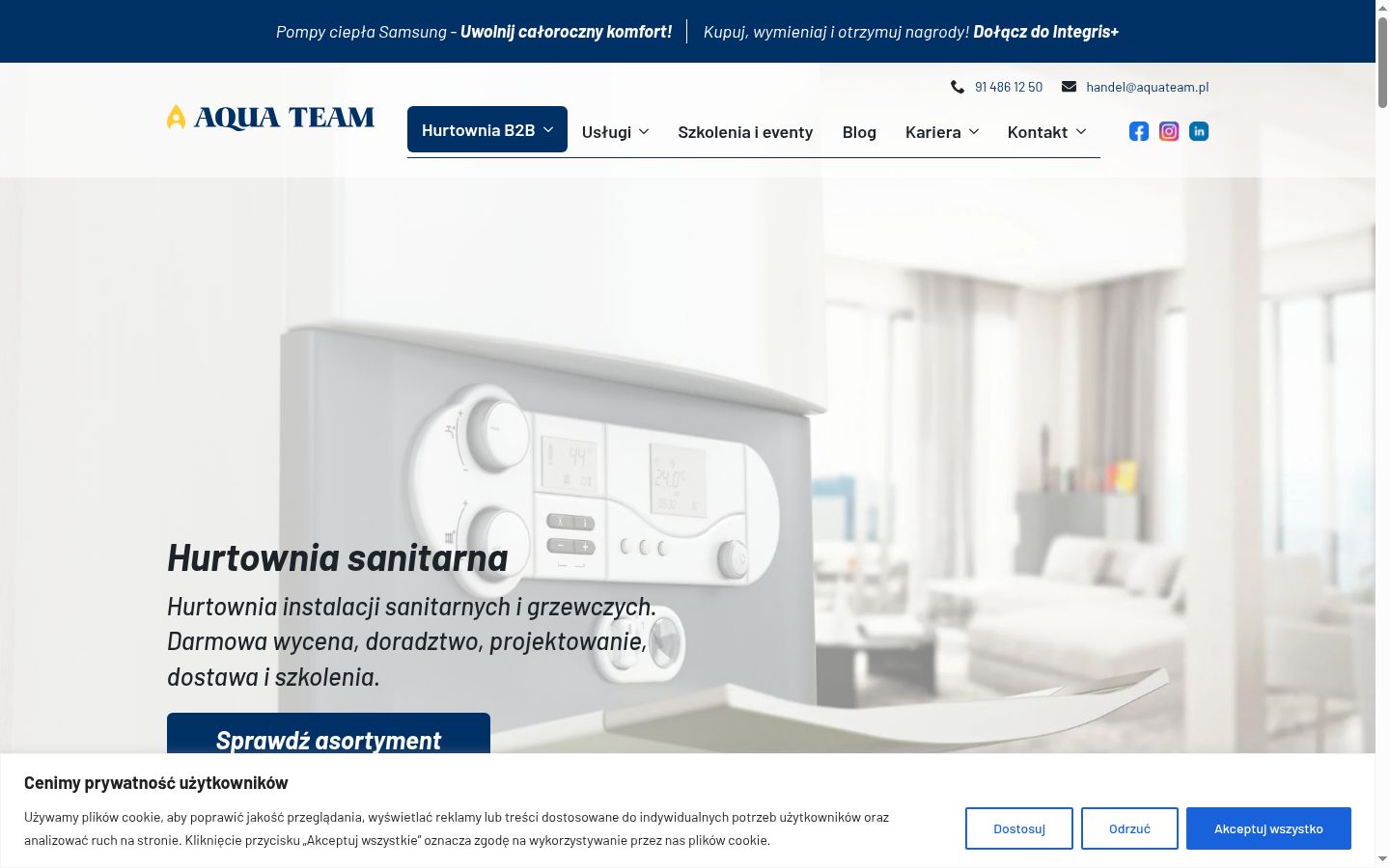 Captura de ecrã do banner de consentimento apresentado antes de qualquer interação