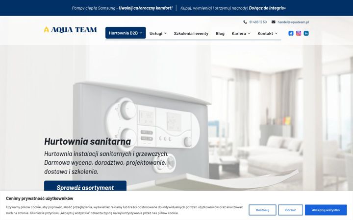 Captura de ecrã de aquateam.pl