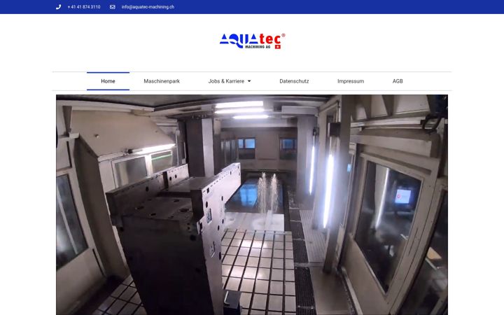 Screenshot of aquatec-machining.ch