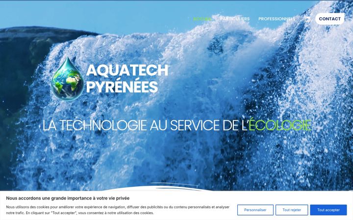 Screenshot of aquatech-pyrenees.fr