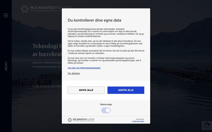 Screenshot του aquatechcluster.no