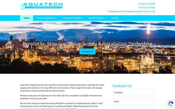 Kuvakaappaus sivustosta aquatechengineeringservices.co.uk