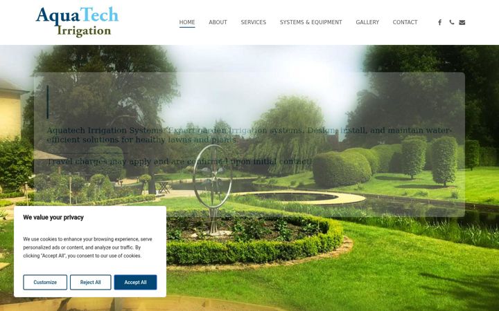 Screenshot του aquatechirrigationsystems.co.uk