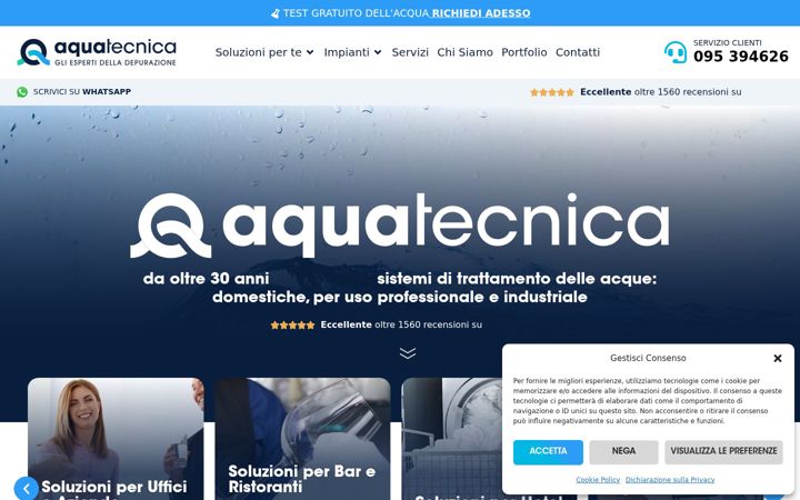 Screenshot του aquatecnica.it