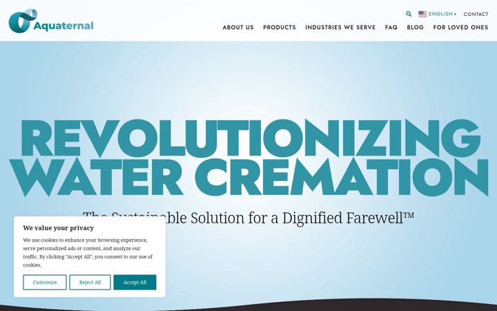 Screenshot of aquaternal.com