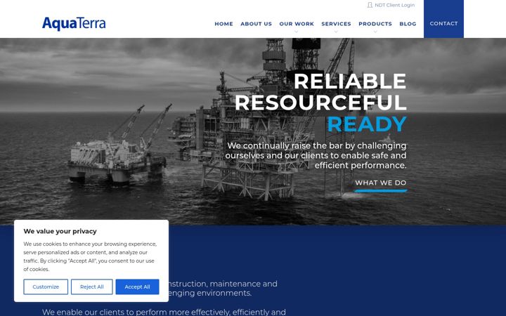 Screenshot του aquaterra.co.uk