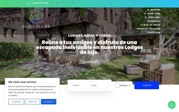 Екранна снимка на aquaterralodges.com