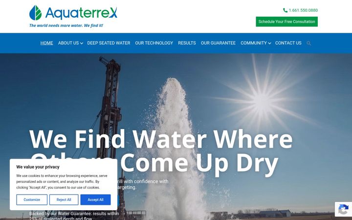 Екранна снимка на aquaterrex.com