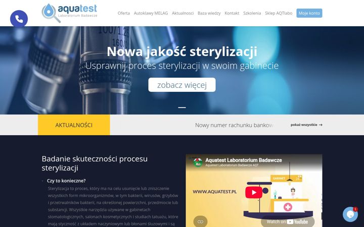 Screenshot of aquatest.pl