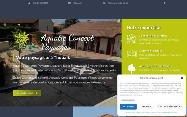 Screenshot of aquatic-concept-paysages.fr