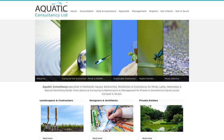 Screenshot of aquatic-consultancy.co.uk