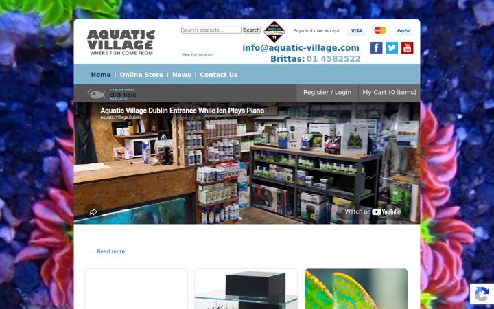 Screenshot του aquatic-village.com
