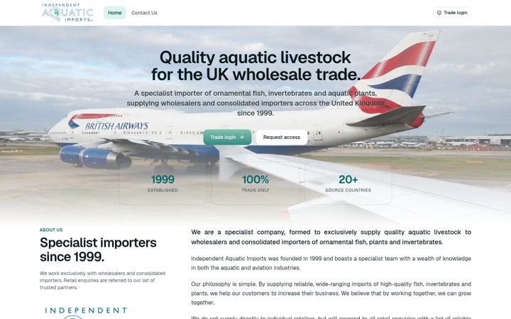 Screenshot of aquaticimports.com