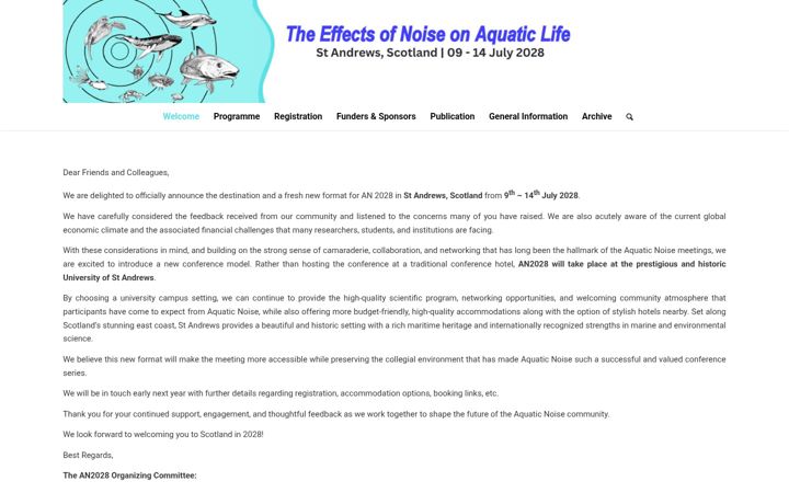Screenshot of aquaticnoise.org