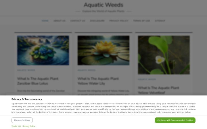 Screenshot of aquaticweed.net