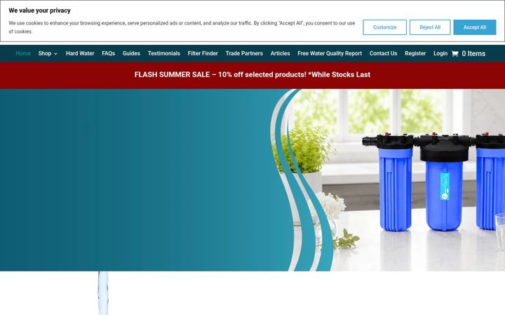 Screenshot ta' aquatiere.co.uk