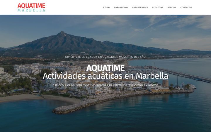 Screenshot του aquatimemarbella.com