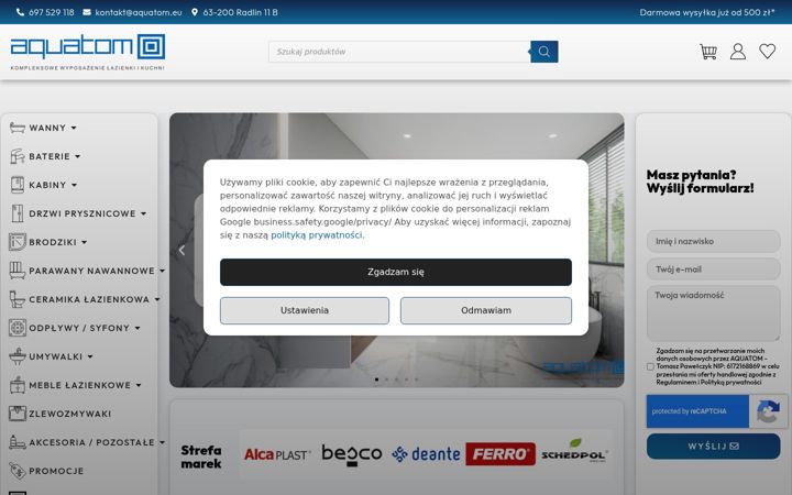 Screenshot of aquatom.eu