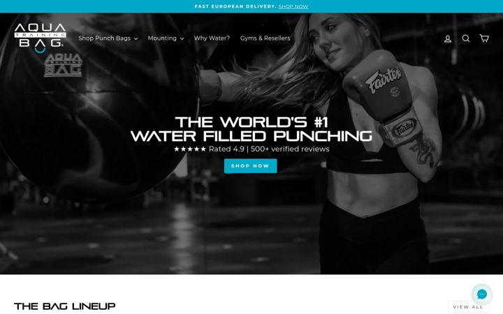 Screenshot of aquatrainingbag.co.uk