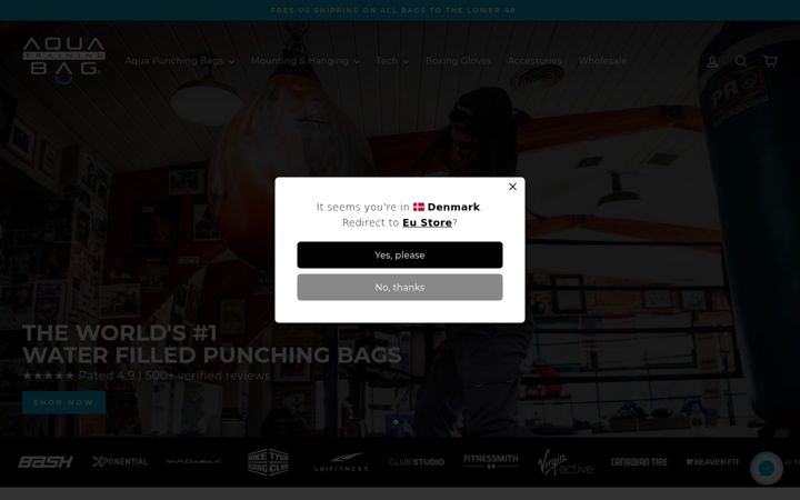Screenshot του aquatrainingbag.com