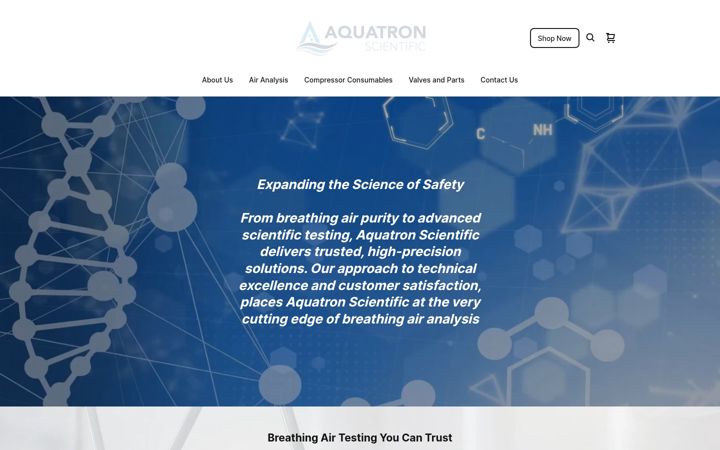 Screenshot of aquatronscientific.com