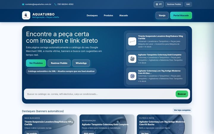 Screenshot ta' aquaturbo.com.br
